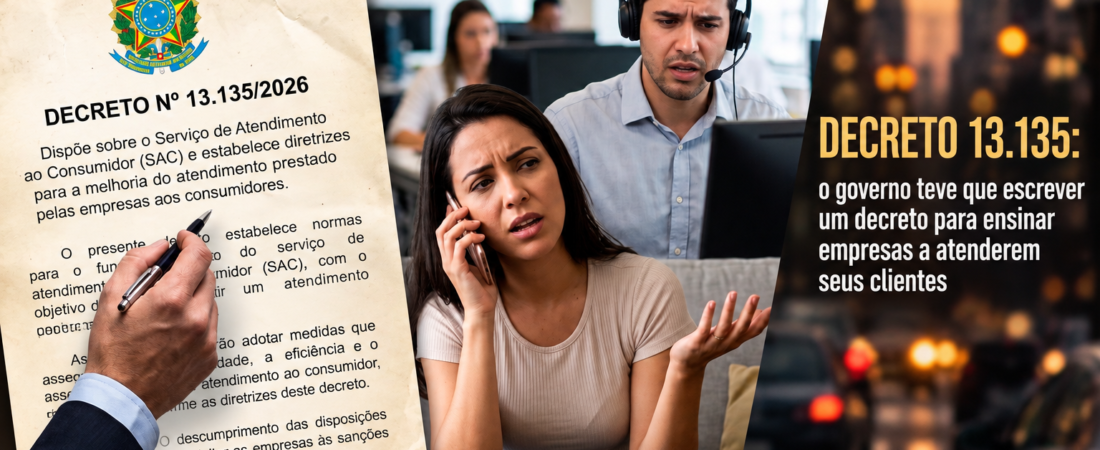 Decreto 13.135: o governo teve que escrever um decreto para ensinar empresas a atenderem seus clientes